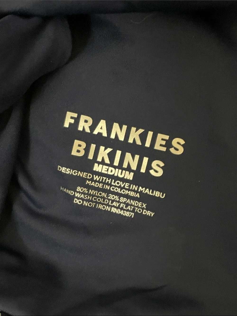 Frankies Bikinis Bellamy Ribbed Bikini Top size  Medium